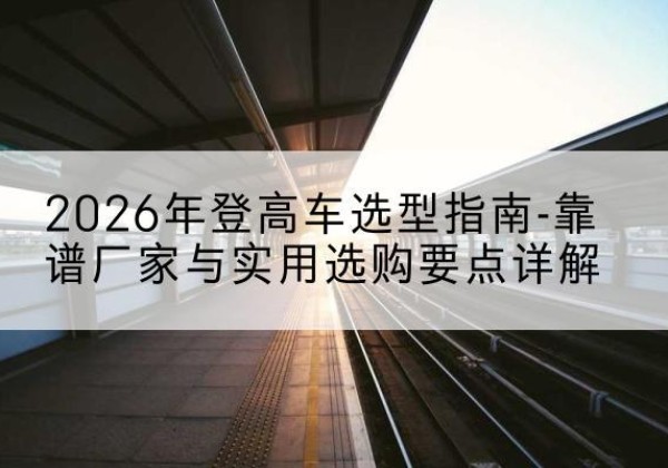 港南登高车厂家推荐-2026年登高车选型指南-靠谱厂家与实用选购要点详解